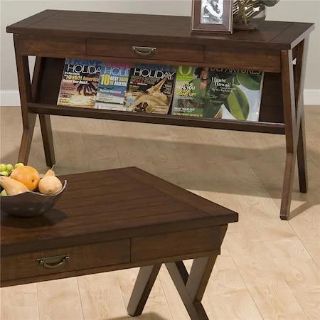 Sofa Table with One Drawer and Display Shelf